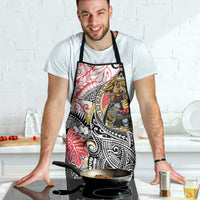 Japanese Samurai Warrior Apron Colorful Polynesian Tattoo Style LT9 - Polynesian Pride