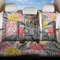 Japanese Samurai Warrior Back Car Seat Cover Colorful Polynesian Tattoo Style