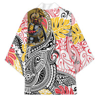 Japanese Samurai Warrior Kimono Colorful Polynesian Tattoo Style LT9 - Polynesian Pride