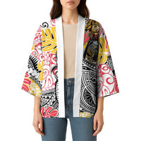 Japanese Samurai Warrior Kimono Colorful Polynesian Tattoo Style LT9 - Polynesian Pride