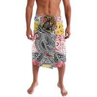 Japanese Samurai Warrior Lavalava Colorful Polynesian Tattoo Style