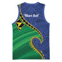 Solomon Islands Independence Day 1978 Personalised Basketball Jersey Polynesian Pattern with Flag Style - Polynesian Pride