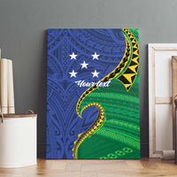 Solomon Islands Independence Day 1978 Personalised Canvas Wall Art Polynesian Pattern with Flag Style