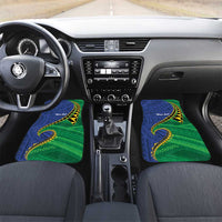 Solomon Islands Independence Day 1978 Personalised Car Mats Polynesian Pattern with Flag Style