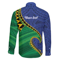 Solomon Islands Independence Day 1978 Personalised Family Matching Tank Maxi Dress and Hawaiian Shirt Polynesian Pattern with Flag Style