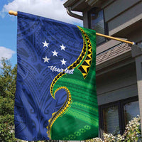 Solomon Islands Independence Day 1978 Personalised Garden Flag Polynesian Pattern with Flag Style