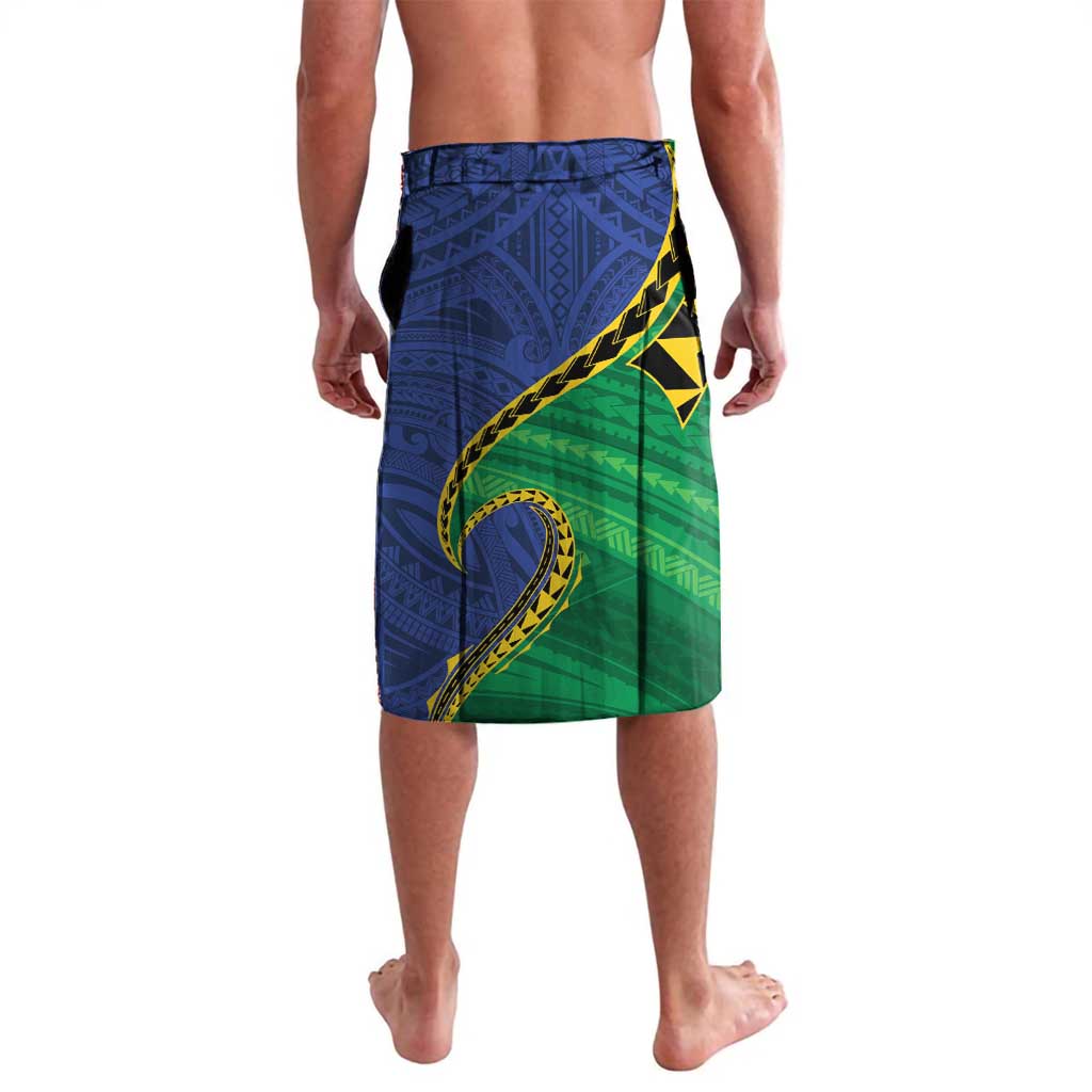 Solomon Islands Independence Day 1978 Personalised Lavalava Polynesian Pattern with Flag Style