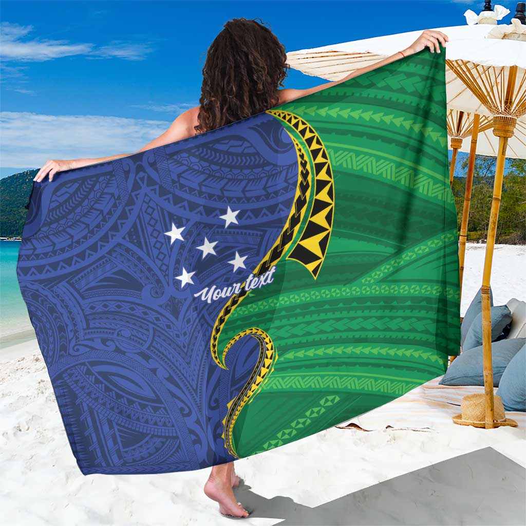 Solomon Islands Independence Day 1978 Personalised Sarong Polynesian Pattern with Flag Style