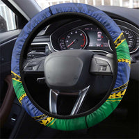 Solomon Islands Independence Day 1978 Steering Wheel Cover Polynesian Pattern with Flag Style