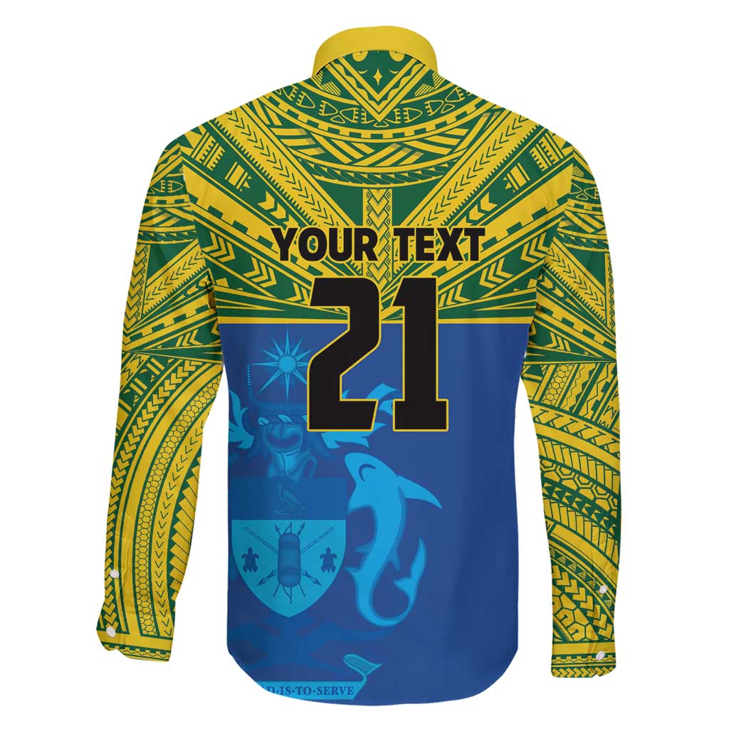 Solomon Islands Rugby Custom Family Matching Short Sleeve Bodycon Dress and Hawaiian Shirt Simple Coat of arm Polynesian Pattern