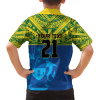 Solomon Islands Rugby Custom Hawaiian Shirt Simple Coat of arm Polynesian Pattern