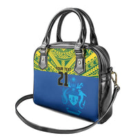 Solomon Islands Rugby Custom Shoulder Handbag Simple Coat of arm Polynesian Pattern