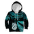 Matariki New Zealand Kid Hoodie Maori Manaia with Paua Shell - Aqua LT9 Hoodie Aqua - Polynesian Pride