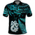 Matariki New Zealand Polo Shirt Maori Manaia with Paua Shell Aqua LT9 Aqua - Polynesian Pride