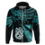 Custom Matariki New Zealand Hoodie Maori Manaia with Paua Shell Aqua LT9 Zip Hoodie Aqua - Polynesian Pride