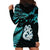 Custom Matariki New Zealand Hoodie Dress Maori Manaia with Paua Shell - Aqua LT9 - Polynesian Pride