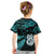 Custom Matariki New Zealand Kid T Shirt Maori Manaia with Paua Shell - Aqua LT9 - Polynesian Pride