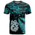 Custom Matariki New Zealand T Shirt Maori Manaia with Paua Shell Aqua LT9 Aqua - Polynesian Pride