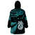 Custom Matariki New Zealand Wearable Blanket Hoodie Maori Manaia with Paua Shell - Aqua LT9 - Polynesian Pride