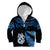 Matariki New Zealand Kid Hoodie Maori Manaia with Paua Shell - Blue LT9 Zip Hoodie Blue - Polynesian Pride