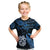 Matariki New Zealand Kid T Shirt Maori Manaia with Paua Shell - Blue LT9 Blue - Polynesian Pride