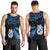 Matariki New Zealand Men Tank Top Maori Manaia with Paua Shell - Blue LT9 - Polynesian Pride