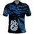 Matariki New Zealand Polo Shirt Maori Manaia with Paua Shell Blue LT9 Blue - Polynesian Pride