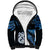 Matariki New Zealand Sherpa Hoodie Maori Manaia with Paua Shell - Blue LT9 Unisex Blue - Polynesian Pride