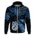 Custom Matariki New Zealand Hoodie Maori Manaia with Paua Shell Blue LT9 Zip Hoodie Blue - Polynesian Pride