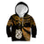 Custom Maori Kid Hoodie Matariki Stars Manaia with Paua Shell - Gold LT9 Gold - Polynesian Pride