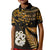 Custom Maori Kid Polo Shirt Matariki Stars Manaia with Paua Shell - Gold LT9 Kid Gold - Polynesian Pride