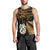 Custom Maori Men Tank Top Matariki Stars Manaia with Paua Shell - Gold LT9 - Polynesian Pride