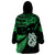 Maori Wearable Blanket Hoodie Matariki Stars Manaia with Paua Shell - Green LT9 - Polynesian Pride