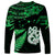 Custom Maori Long Sleeve Shirt Matariki Stars Manaia with Paua Shell - Green LT9 - Polynesian Pride