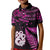 New Zealand Kid Polo Shirt Matariki NZ Manaia with Paua Shell - Pink LT9 Kid Pink - Polynesian Pride