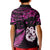 New Zealand Kid Polo Shirt Matariki NZ Manaia with Paua Shell - Pink LT9 - Polynesian Pride