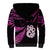 New Zealand Sherpa Hoodie Matariki NZ Manaia with Paua Shell - Pink LT9 - Polynesian Pride