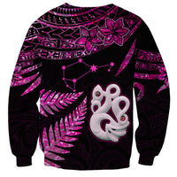 New Zealand Sweatshirt Matariki NZ Manaia with Paua Shell - Pink LT9 - Polynesian Pride