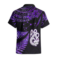 New Zealand Hawaiian Shirt Matariki NZ Manaia with Paua Shell - Purple LT9 - Polynesian Pride