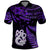 New Zealand Polo Shirt Matariki NZ Manaia with Paua Shell Purple LT9 Purple - Polynesian Pride