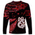 Matariki Long Sleeve Shirt NZ New Year Manaia with Paua Shell - Red LT9 - Polynesian Pride