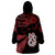 Matariki Wearable Blanket Hoodie NZ New Year Manaia with Paua Shell - Red LT9 - Polynesian Pride