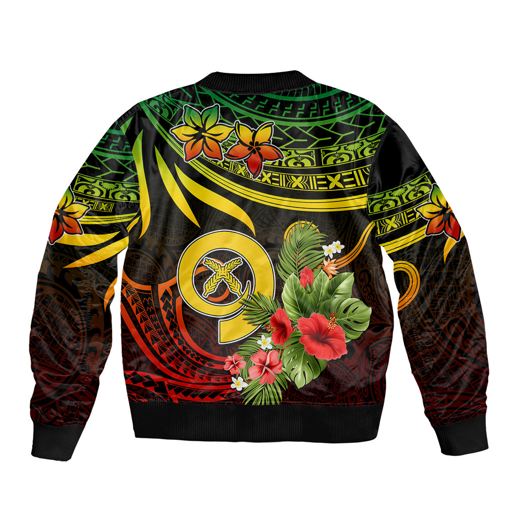 Vanuatu Islands Sleeve Zip Bomber Jacket Proud To Be A Ni-Van LT9 - Polynesian Pride