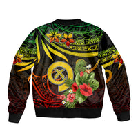 Vanuatu Islands Sleeve Zip Bomber Jacket Proud To Be A Ni-Van LT9 - Polynesian Pride