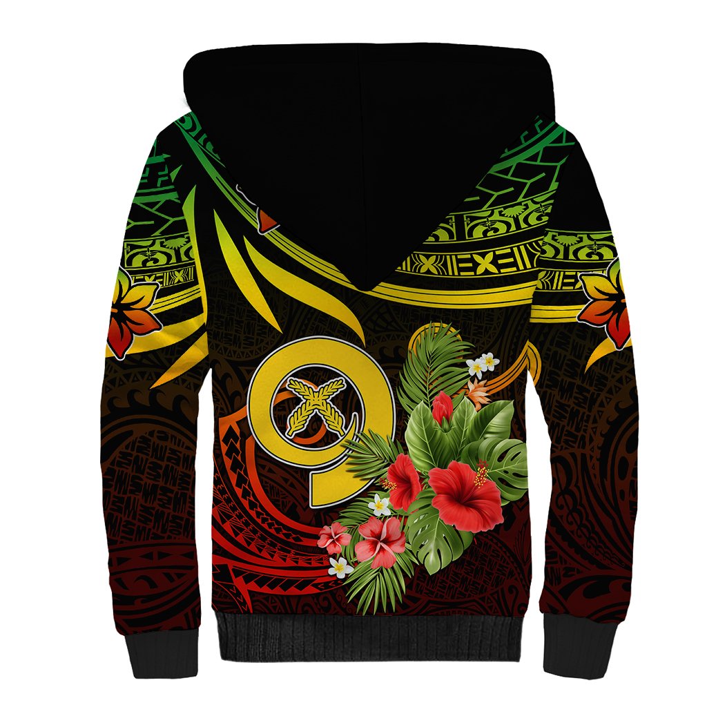 Custom Vanuatu Islands Sherpa Hoodie Proud To Be A Ni-Van LT9 - Polynesian Pride