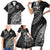 Fiji Rugby Family Matching Short Sleeve Bodycon Dress and Hawaiian Shirt Kaiviti Fijian Tribal World Cup Black LT9 - Polynesian Pride