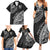 Fiji Rugby Family Matching Summer Maxi Dress and Hawaiian Shirt Kaiviti Fijian Tribal World Cup Black LT9 - Polynesian Pride