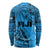 Fiji Rugby Long Sleeve Shirt Kaiviti Fijian Tribal World Cup Blue No1 LT9 - Polynesian Pride