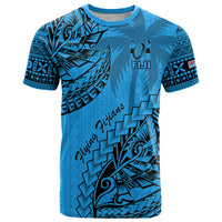 Fiji Rugby T Shirt Kaiviti Fijian Tribal World Cup Blue No1 LT9 Blue - Polynesian Pride