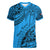 Fiji Rugby Women V Neck T Shirt Kaiviti Fijian Tribal World Cup Blue No1 LT9 Female Blue - Polynesian Pride